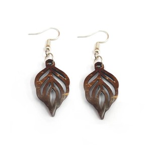 ต่างหูห่วงมะพร้าวแบบแฮนด์เมดเป็นมิตรต่อสิ่งแวดล้อมต่างหูกะลามะพร้าวเกาหลีสำหรับผู้หญิงโมเดลเครื่องประดับออกแบบเป็นของขวัญวันเกิดงานเลี้ยง - Product Image 1