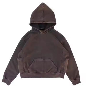 Sudadera con capucha Premium extragrande lavada Vintage para hombre de la mejor calidad 100% algodón de larga duración invierno logotipo personalizado estampado XS tamaño polar - Product Image 1