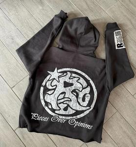 Sweat à capuche 100% coton pour hommes, polaire d'hiver avec ourlet brut et motif de lettres, meilleures ventes, Offre Spéciale en taille XS - Product Image 3