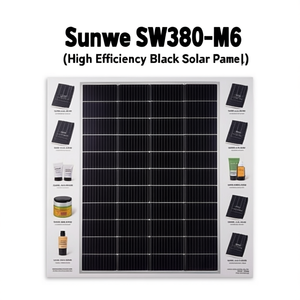 Panneau solaire noir haute efficacité Sunwe SW380-M6 - Product Image 2