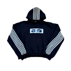 Ensemble survêtement et sweat-shirt à double taille en molleton rayé streetwear personnalisé 420 Gsm - Product Image 2