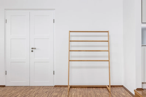 Portable en bois massif vêtements étendoir porte-serviettes porte-vêtements porte-manteau pour serviettes et vêtements - Product Image 5