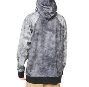 Pull à capuche pour homme en polyester/coton polaire couleur unie respirant séchage rapide hiver décontracté 300g tissu teint uni - Product Image 2