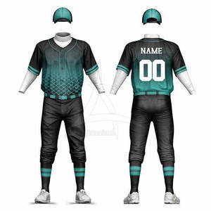 ชุดเครื่องแบบเบสบอลระบายอากาศสำหรับผู้ชายชุดทีมมืออาชีพพร้อมสีและโลโก้ตามสั่ง - Product Image 1