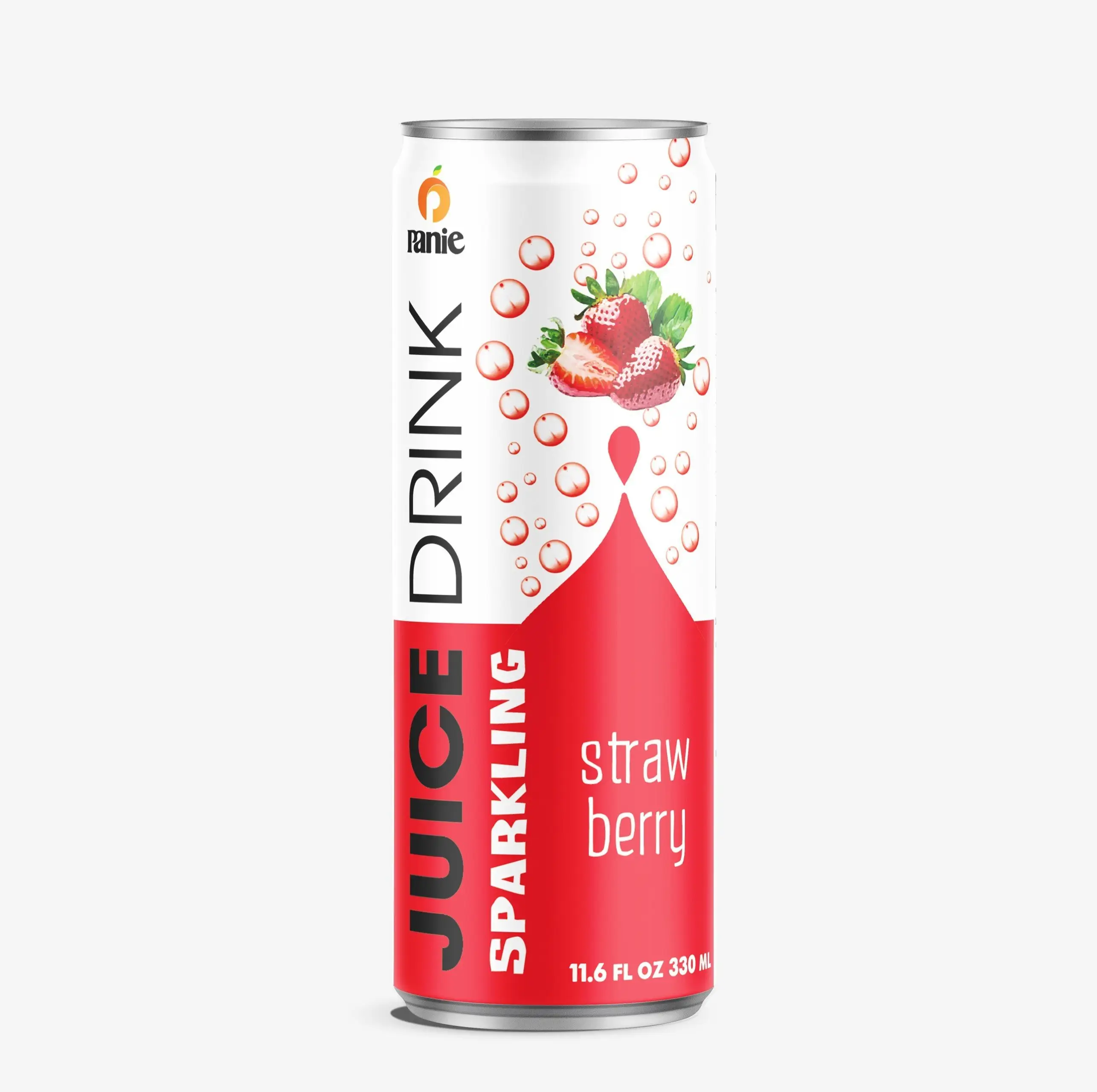 330ml Sparkling Strawberry fruit Juice Beverage Vietnam Fabricante Bebida feita com alta qualidade
