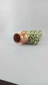 Customized Unique 100% Handmade Copper <b>Water</b> <b>Bottle</b> Greenish Kitchen Accessories with Custom Logo Plastic Drinkware - Product Image 4