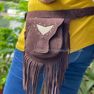 Ceintures à franges en cuir suédé pour femmes, pochette à la hanche, voyage multi-usages, ceintures de taille - Product Image 2