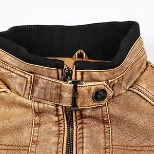 <b>Light</b> weight <b>Men</b> Leather <b>Jacket</b> Durable Casual Plain Windproof Leather Fashion <b>Jacket</b> Made In Pakistan - Product Image 3