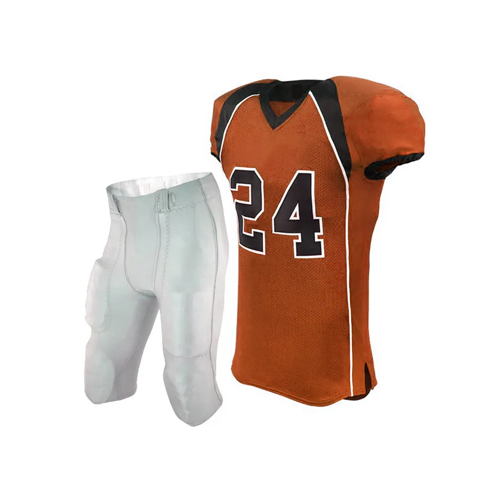 High quality All solid colors Small Moq American Football Uniform Custom American Football Jersey Team Wear Breathable