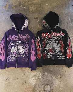 Sudadera con capucha de felpa francesa de 100% algodón con estampado DTG personalizado para hombre, Jersey de punto holgado transpirable de otoño para hombre - Product Image 1