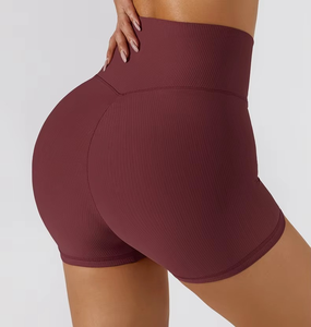 Women's High Waist Stretch Shorts Custom Quick Dry Breathable <b>Tight</b> Sports Yoga Pants Hip Hop Style with Push-up Effect - Product Image 6