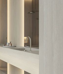 Comptoirs en pierre naturelle de porcelaine sur mesure pour cuisine et salle de bain, Carrara Calacata, projets hôteliers, meubles-lavabos préfabriqués pour salle de bain - Product Image 1
