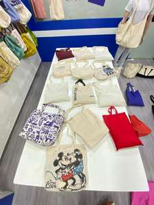 Bolsas de lona de algodón ecológicas, bolsas personalizadas impresas al por mayor, bolsas promocionales de playa de yute fabricadas en la India - Product Image 3