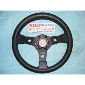 Volant de voiture sportif Luisi Volante pour Fiat 500 & 126 avec Falcon 31 Nero Clacson couleur noire - Product Image 1