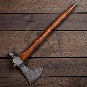 Damascus Steel Pipe Axe Tomahawk DIY Grade Sharp Cutting Edge <b>for</b> Hunting and Camping Axe High Quality Forged Smoking Axe - Product Image 6