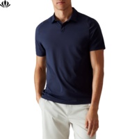 Chemises polo à manches courtes en nylon élasthanne confortables avec logo personnalisé pour hommes