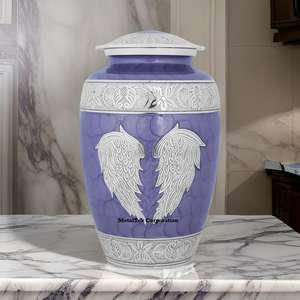 Ailes d'Ange Urnes de Crémation pour Cendres Aluminium Métal Design Classique Couleur Personnalisée Funéraire Décoratif Adulte Mémorial Cendres Pot - Product Image 5