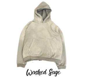 Fabricantes de ropa personalizada, ropa de calle de gran tamaño, sudaderas con capucha bordadas desgastadas con lavado ácido Vintage, diamantes de imitación de algodón desteñidos al sol - Product Image 4