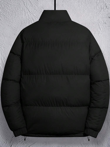 Heavy Insulated Breathable <b>Smart</b> Casual Hooded Winter Puffer <b>Jackets</b> <b>Men</b> Zipper Closure Front Logo Filled OEM Service Customized - Product Image 3