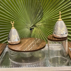 Elegant <b>Wood</b> and Acrylic Eid Gift <b>Box</b> Set with Mother of Pearl Inlay Lid Ideal for Ramadan Gifting Handcrafted in India - Product Image 2