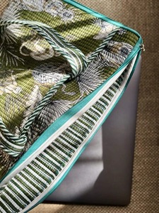 Green 15 Inch Handblock Quilted Cotton <b>Laptop</b> <b>Bag</b> Durable Vintage Business Style with Waterproof Feature for Daily Use Office - Product Image 3