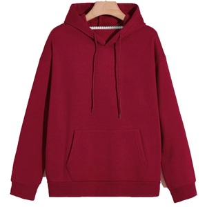 Sudadera con capucha con cordón sólido para hombre con bolsillo de algodón de alta calidad grueso pesado francés Terry pulóver personalizado hombro caído - Product Image 6