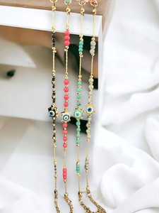 Gold Plated Zircon Stone <b>Beaded</b> <b>Bracelet</b> - Product Image 6