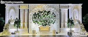 Escenarios de Boda Tradicionales del Sur de Asia: Elegantes Telones de Fondo de Fibra con Temática de Palacio para Escenarios de Boda - Product Image 6