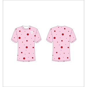 T-shirt pour homme à pois roses imprimés, manches courtes, col rond, coupe décontractée, 100% Trackstar OEM Private Label TSI-G05-P0634 - Product Image 1