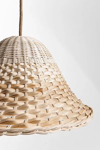 Decoraciones modernas y rústicas para el hogar, lámpara colgante duradera ecológica con pantallas de ratán, luces de techo de madera de PC de Bambú - Product Image 3