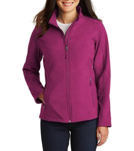 Chaqueta Softshell transpirable impermeable para mujer a prueba de viento con cierre de cremallera Servicio OEM Patrón impreso - Product Image 1