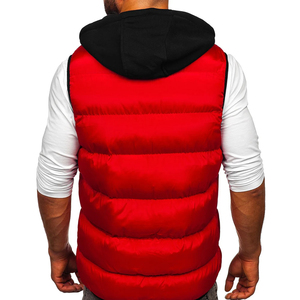 เสื้อแจ็กเก็ตบุนวมแขนกุดมีซิปกันหนาวมีซิปสำหรับผู้ชาย - Product Image 2