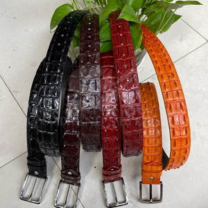 Ceinture en cuir gaufré croco pour homme, accessoire élégant, durable et longue durée - Product Image 3