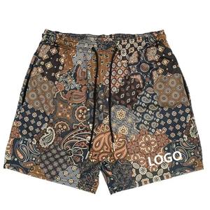 Shorts en maille 100 % coton pour homme, taille élastique confortable, impression par sublimation graphique personnalisée, style streetwear, personnalisable rapidement - Product Image 6