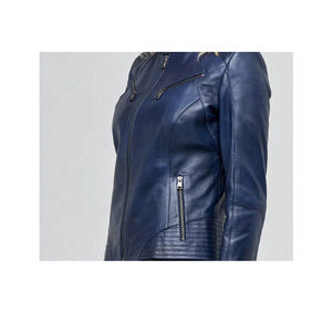 2026 High Quality genuine <b>Leather</b> <b>Biker</b> <b>Jacket</b> for Women Slim Fit and Custom Logo Available Premium Stitching, Long Sleeve - Product Image 5