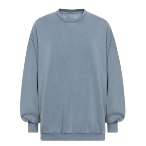 Women Oversized Knitted 100% Cotton Sweatshirt Cozy <b>Thick</b> <b>Fleece</b> Winter Loose Fit Front Logo 2026 - Product Image 3