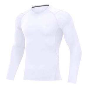 100% <b>Polyester</b> Men's Compression Long Sleeve T-<b>Shirt</b> Sports Base layer T <b>Shirts</b> Tops for Football Exercise & Fitness - Product Image 3