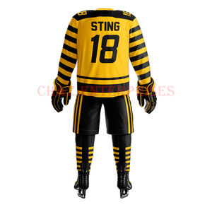 เสื้อทีมปักลายทแยงชุดเสื้อฮอกกี้พิมพ์ลาย - Product Image 6