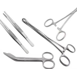 Kit de chirurgie d'instruments de pansement en acier inoxydable-Ciseaux de pansement, forceps, gallipot et plateau de rein Ensemble de 8 pièces - Product Image 4