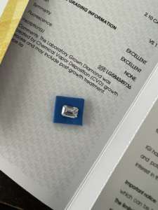 Diamante suelto blanco sintético HPHT al por mayor en bruto cultivado en laboratorio VS1 laboratorio de claridad hecho 2,03CT diamante en forma ovalada corte elegante personalizado - Product Image 3