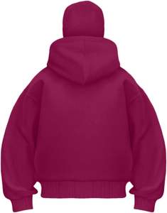 Sweat à capuche pour homme à double couche personnalisé, masque en polaire à fermeture éclair Ninja Balaclava, poids lourd, brodé, automne-hiver, sweat à capuche surdimensionné - Product Image 4