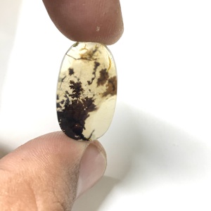 Igi หินควอทซ์ทรงรี/ลูกแพร์สีขาว/น้ำตาลดอกไม้โค้งมน8มม. ได้รับการรับรอง - Product Image 2