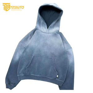 Calidad de fábrica logotipo personalizado impresión con capucha peso pesado 100% algodón lavado ácido diseño invierno hombres sudaderas con capucha de punto - Product Image 5