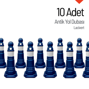 10 poteaux de signalisation routière en acier bleu foncé pour le stationnement en extérieur - Product Image 4