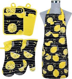 100% Cotton Custom Design Printed <b>Apron</b> Gloves Set High Quality Kitchen Restaurant <b>Cooking</b> <b>Aprons</b> Custom Designed for Kitchen - Product Image 6