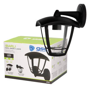 Lanterna da giardino Barli E27 con braccio superiore e supporto a parete nero, IP44 max. 60W (GSC 201640002) - Product Image 2