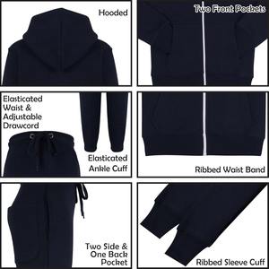 Customized Cotton Joggers and Sweatpants with Hood for Girls Winter Print Tracksuit for Children - Product Image 4