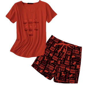 Conjunto de pijama con estampado personalizado para mujer, primavera térmica, algodón suave, transpirable, elegante, informal, Jersey, ropa de dormir de talla grande, ropa de noche - Product Image 4