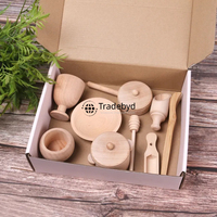 Juguete de madera natural para niños pequeños Aprendizaje creativo Idea de regalo divertida Tradebyd