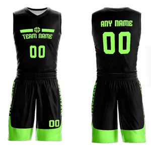 Uniforme de basket-ball personnalisé à manches courtes, respirant, séchage rapide, couleur et logo personnalisés - Product Image 2